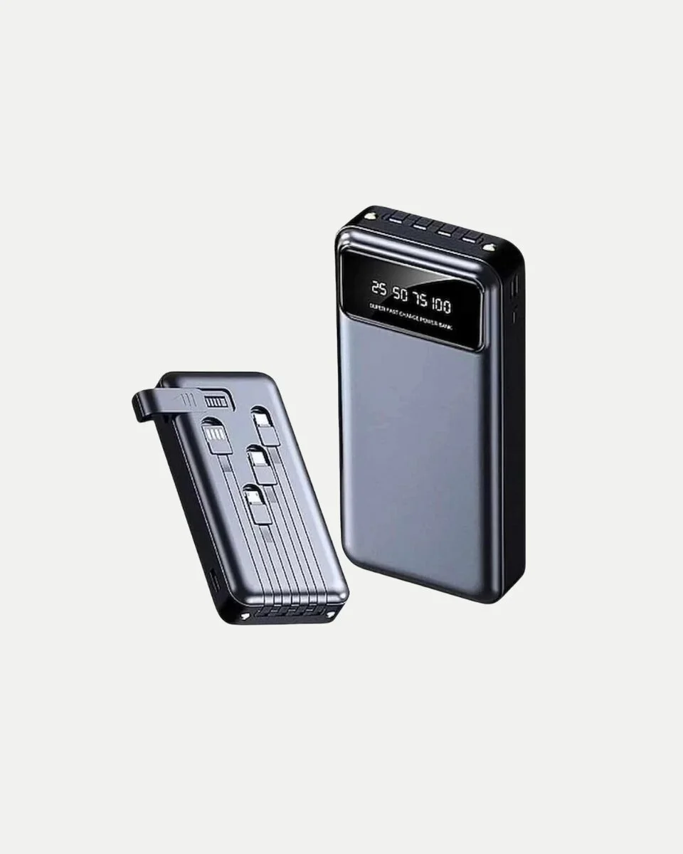 Powerbank 20000 mAh Hızlı Şarjlı LED Fenerli ve 4 Portlu