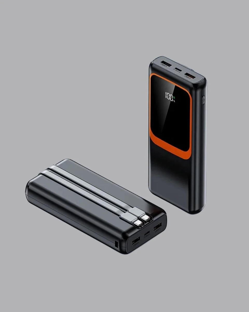 Powerbank 20000 mAh 22.5W Hızlı Şarjlı ve Kompakt Çoklu Kablo Çıkışlı