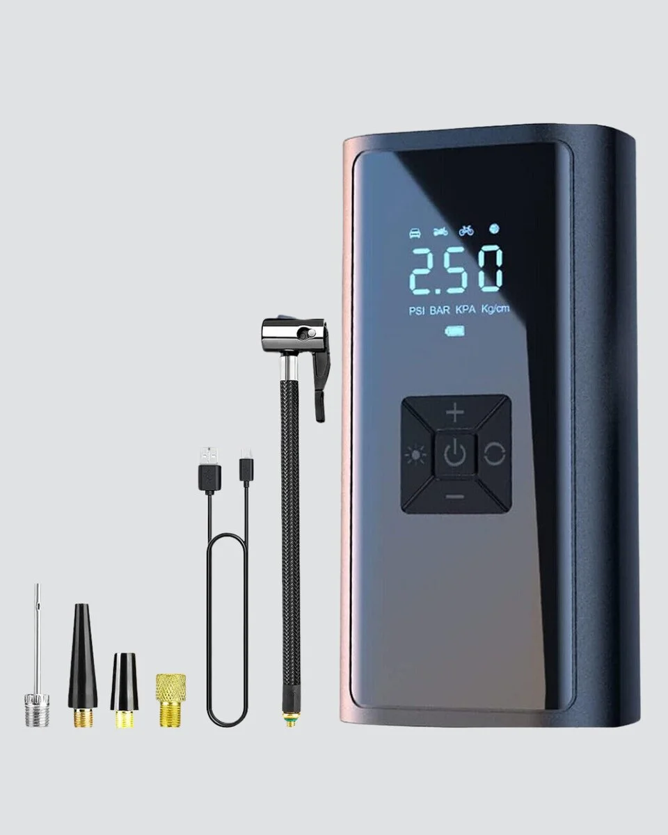 Taşınabilir 80W Kablosuz Lastik Şişirme Pompası Dijital Ekranlı