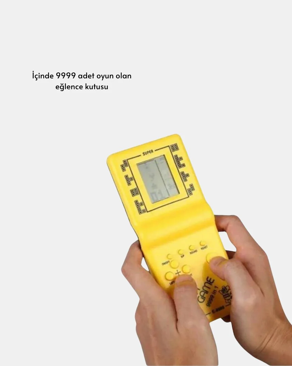 Mini Tetris El Aterisi – Taşınabilir Retro Oyun Konsolu Pil ile Çalışan Klasik Model