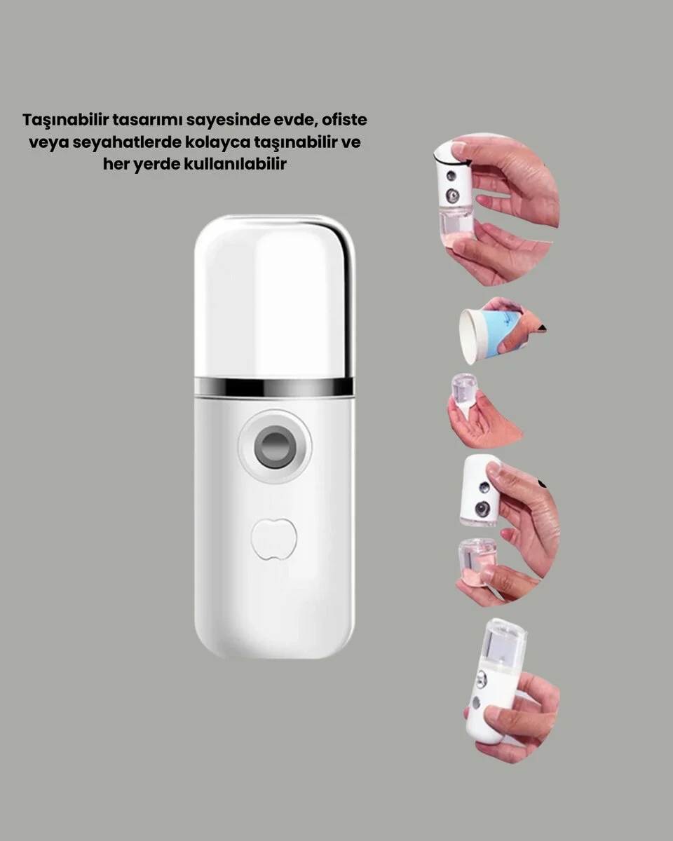 Mini Şarjlı Buhar Nemlendirici – Taşınabilir Enerji Tasarruflu Kablosuz Kullanım