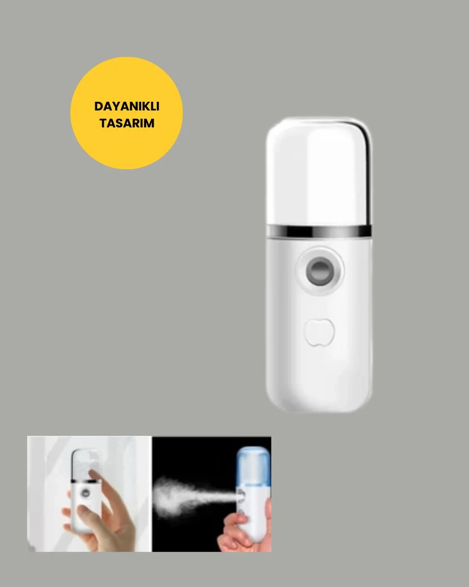Kablosuz Şarjlı Mini Buhar Nemlendirici – Cilt ve Ortam İçin Taşınabilir Akıllı Cihaz