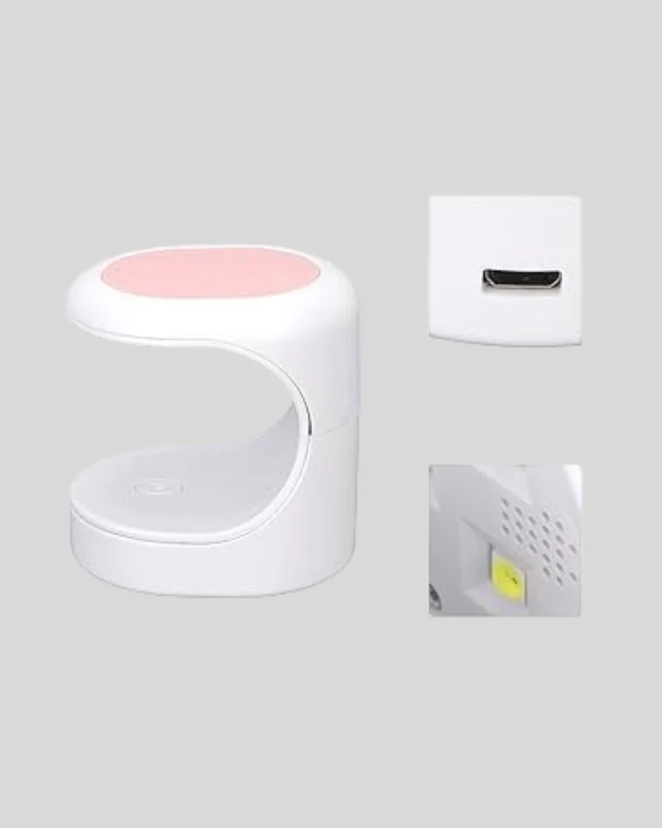 LED Mini Oje Kurutucu Taşınabilir Hızlı Kuruma Cihazı 3 LED Işıklı