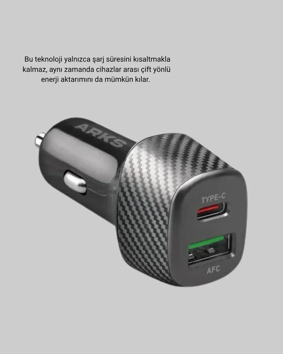 PD Destekli 38W Araç Şarj Başlığı Type-C + USB Çift Çıkış Hızlı Şarj