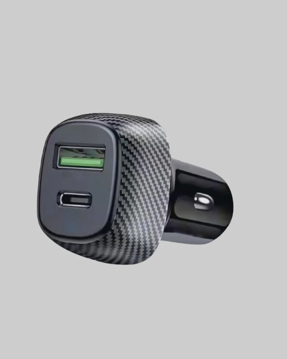 PD Destekli 38W Araç Şarj Başlığı Type-C + USB Çift Çıkış Hızlı Şarj