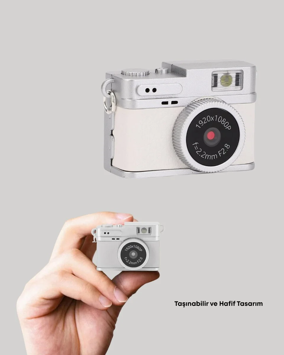Mini HD Dijital Kamera 1080P Kordonlu Taşınabilir Retro Model