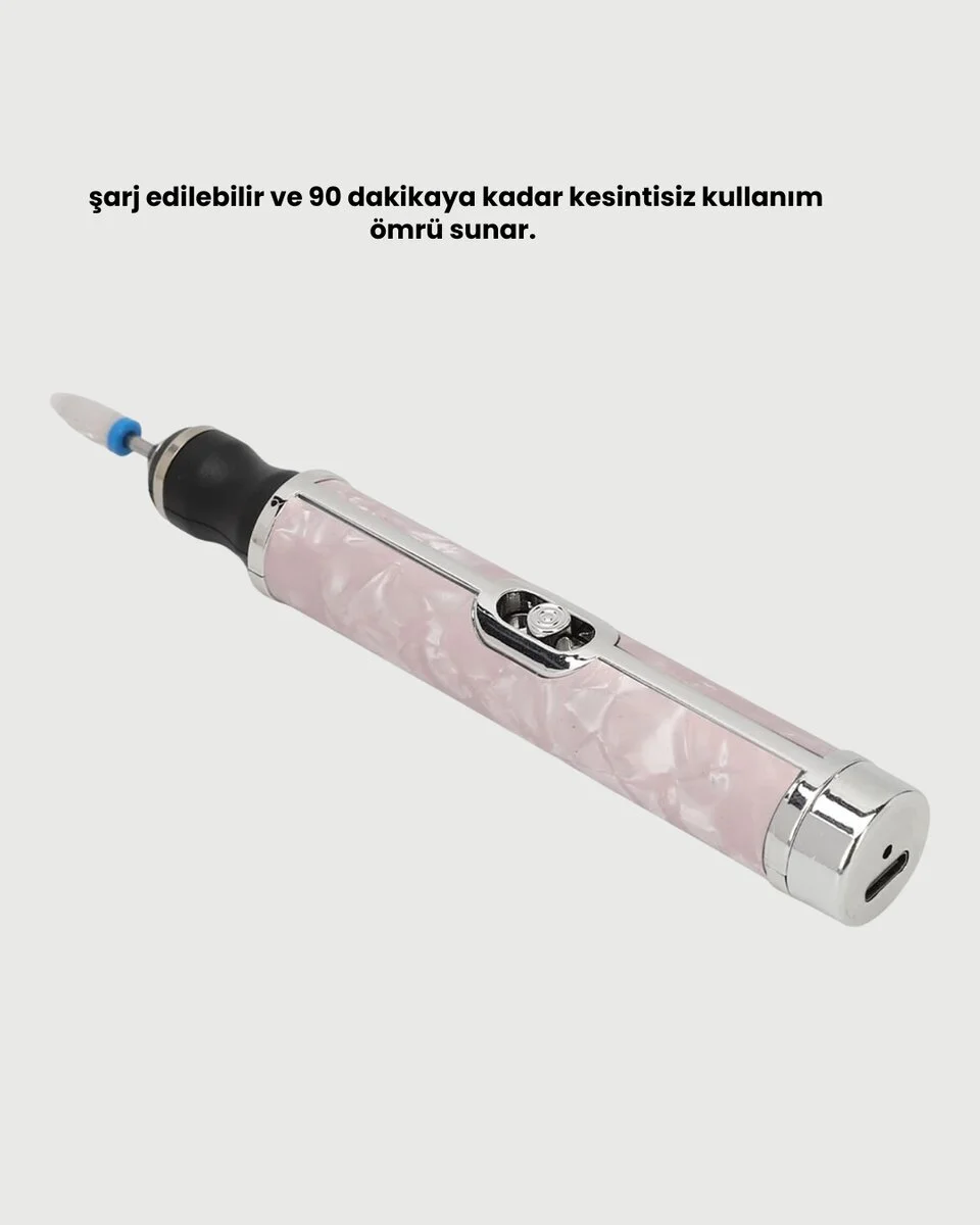 USB Şarjlı Profesyonel 20.000 RPM Elektrikli Oje Sökücü ve Tırnak Bakım Aleti