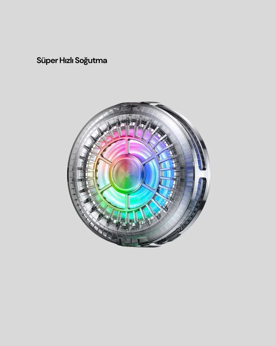 RGB LED Telefon Soğutucu Fan Yüksek Hızlı Soğutma Oyuncu Cooler