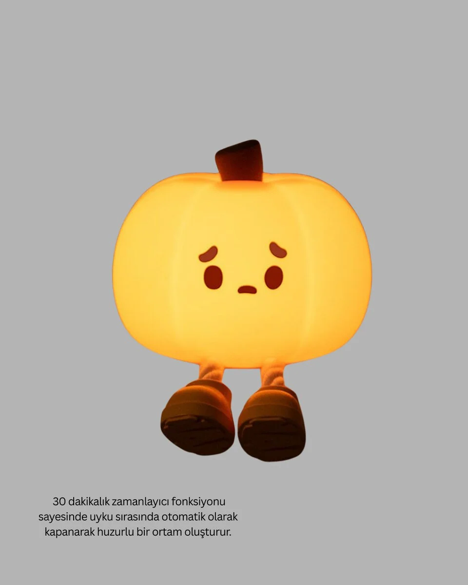 Şarjlı Pumpkin LED Masa Lambası Zamanlayıcılı Dokunmatik
