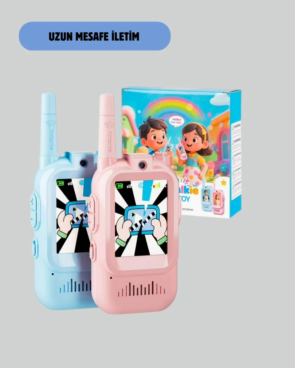 Ekranlı Walkie Talkie Oyuncağı Ses ve Görüntü Destekli