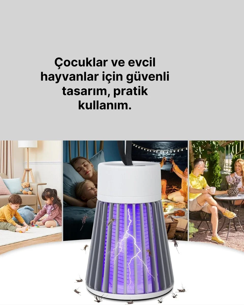 Çocuk ve Evcil Hayvan Dostu Sivrisinek Yakalama Lambası