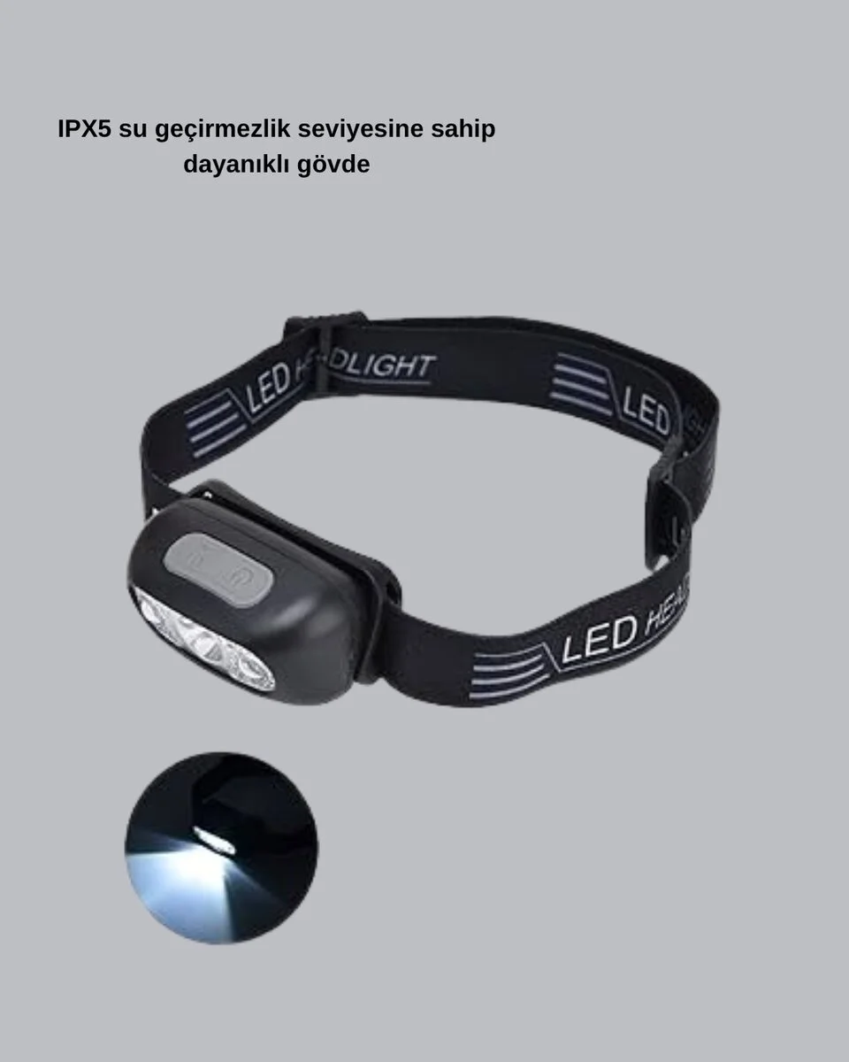 Gece Balıkçılığı İçin Ultra Parlak Şarjlı Kafa Lambası | 4 Işık Modu + USB Şarj