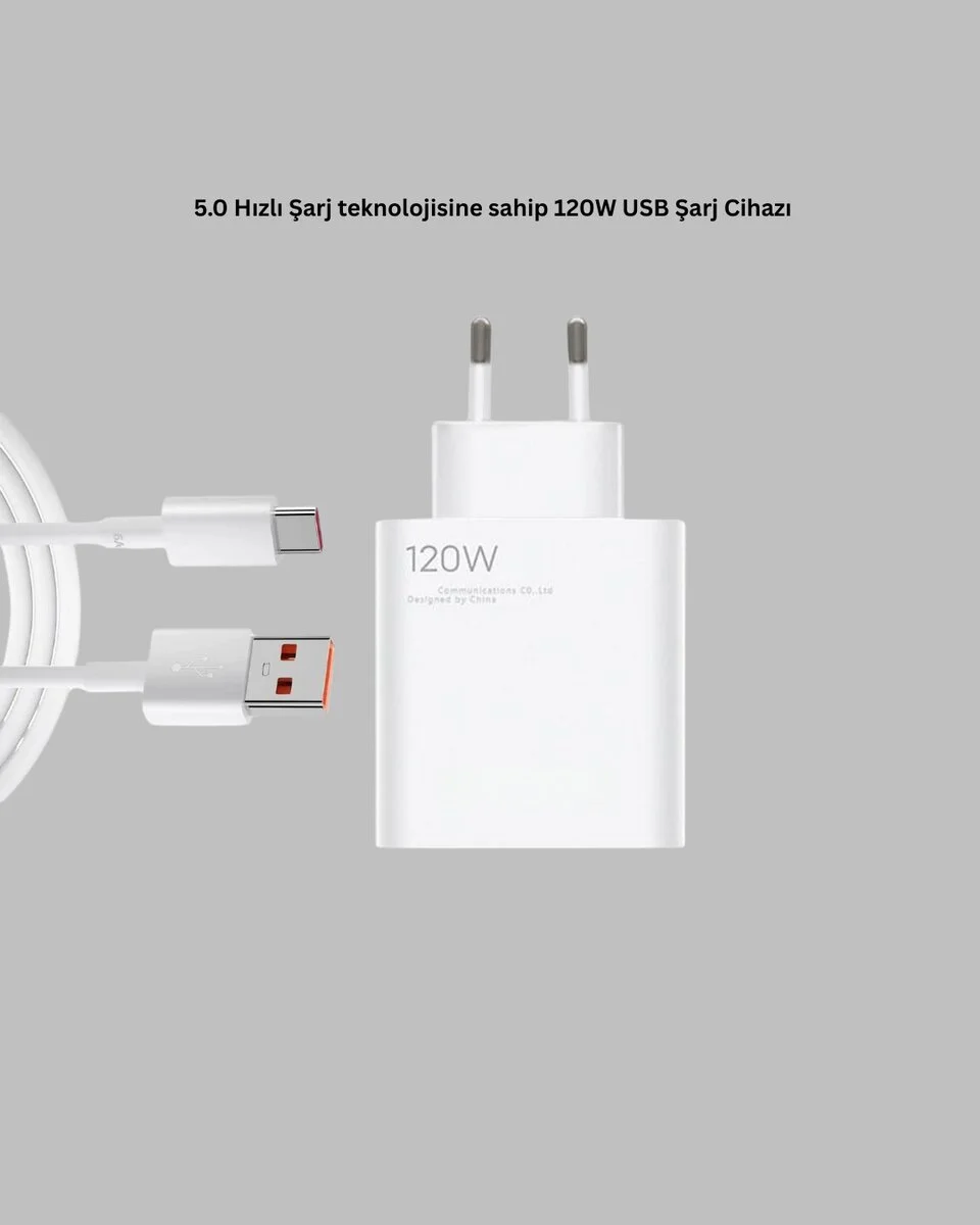 120 Watt Güçlü Hızlı Şarj Adaptörü Huawei P30 P40 Mate 20 Pro Uyumlu