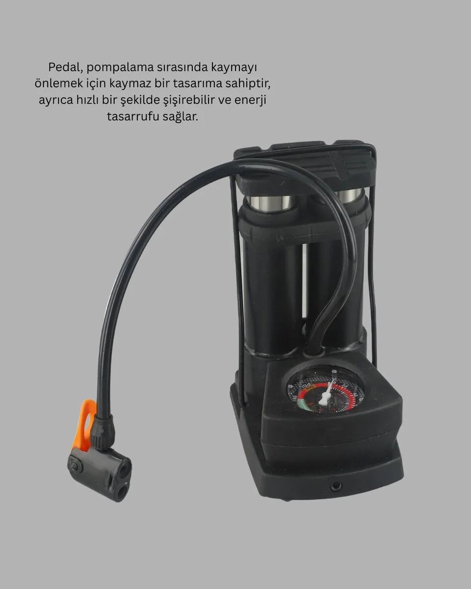 Çok Amaçlı Ayaklı Lastik Pompası Yüksek Hassasiyetli