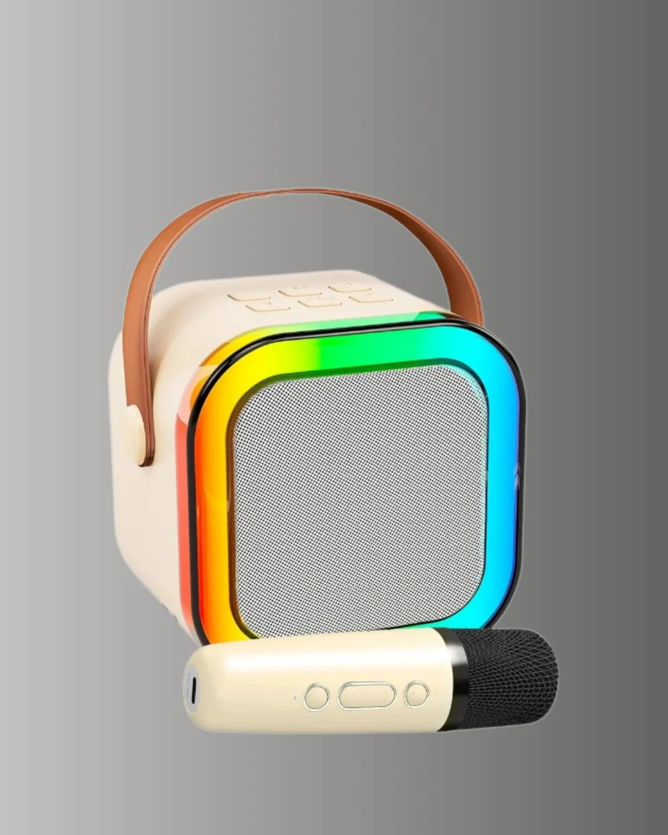Karaoke Mikrofon Hoparlör Seti Bluetooth Kablosuz Taşınabilir