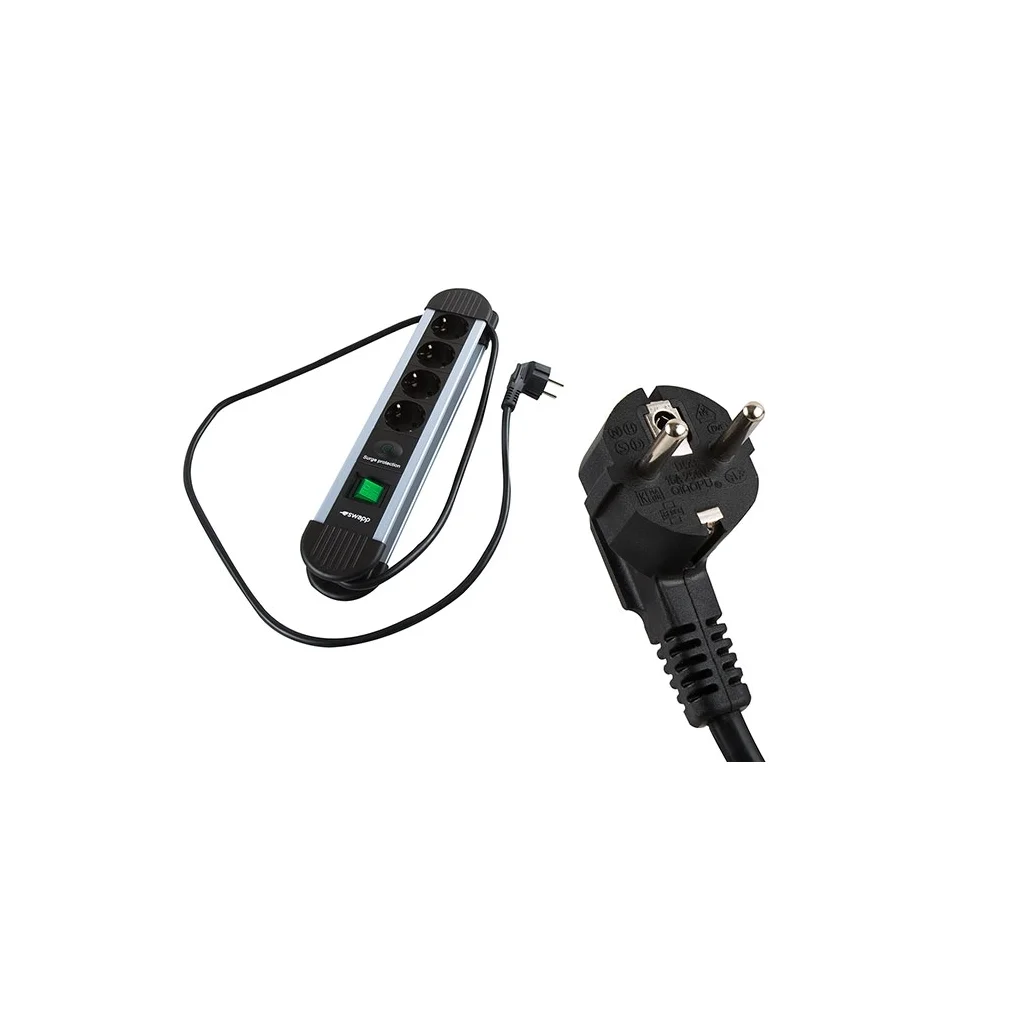 S-LINK Swapp SPGKS03 3 Soket Akım Korumalı Priz 1.5Mt Kablo 900 Joule (Gri) %100 Bakır(1923)