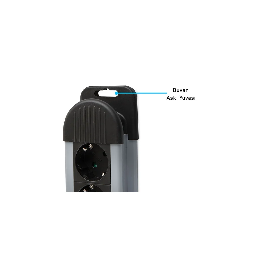 S-LINK Swapp SPGKS03 3 Soket Akım Korumalı Priz 1.5Mt Kablo 900 Joule (Gri) %100 Bakır(1923)