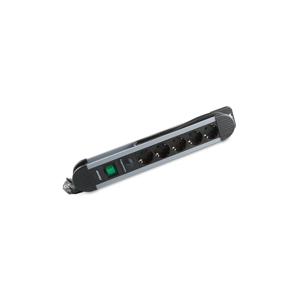 S-LINK Swapp SPGKS05 5 Soket Akım Korumalı Priz 1.5Mt Kablo 900 Joule (Gri) %100 Bakır(1923)