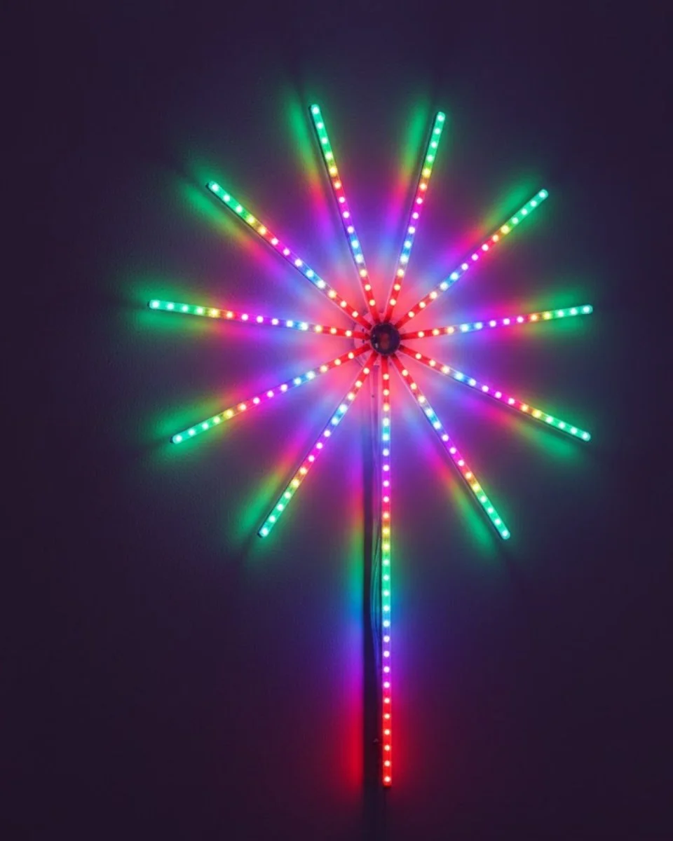 Modüler RGB LED Duvar Işığı Havai Fişek Efektli Uzaktan Kumandalı