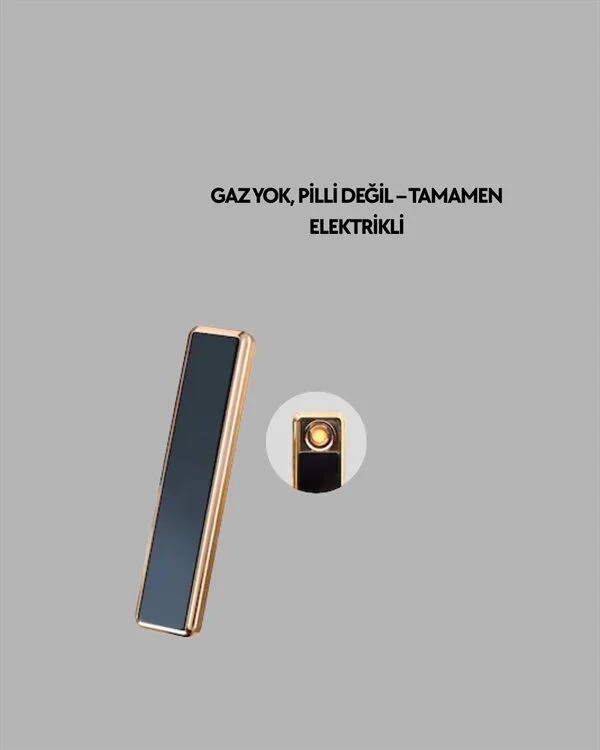 Rüzgar Geçirmez Elektronik Çakmak – Modern Tasarım Metal Gövde