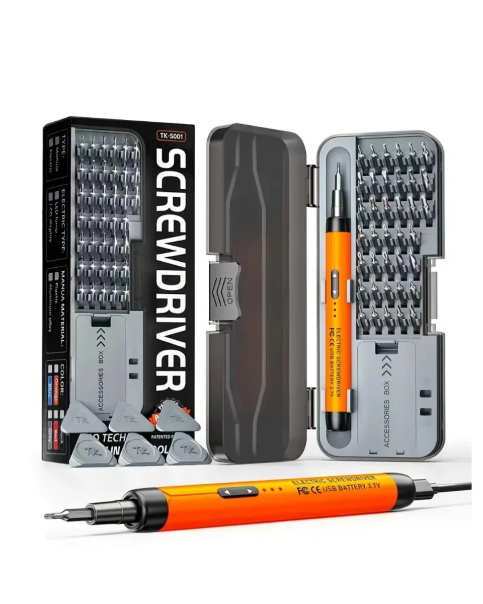 Profesyonel Elektrikli Tornavida Seti 600mAh Şarjlı 38 Parça Hassas Vida Seti
