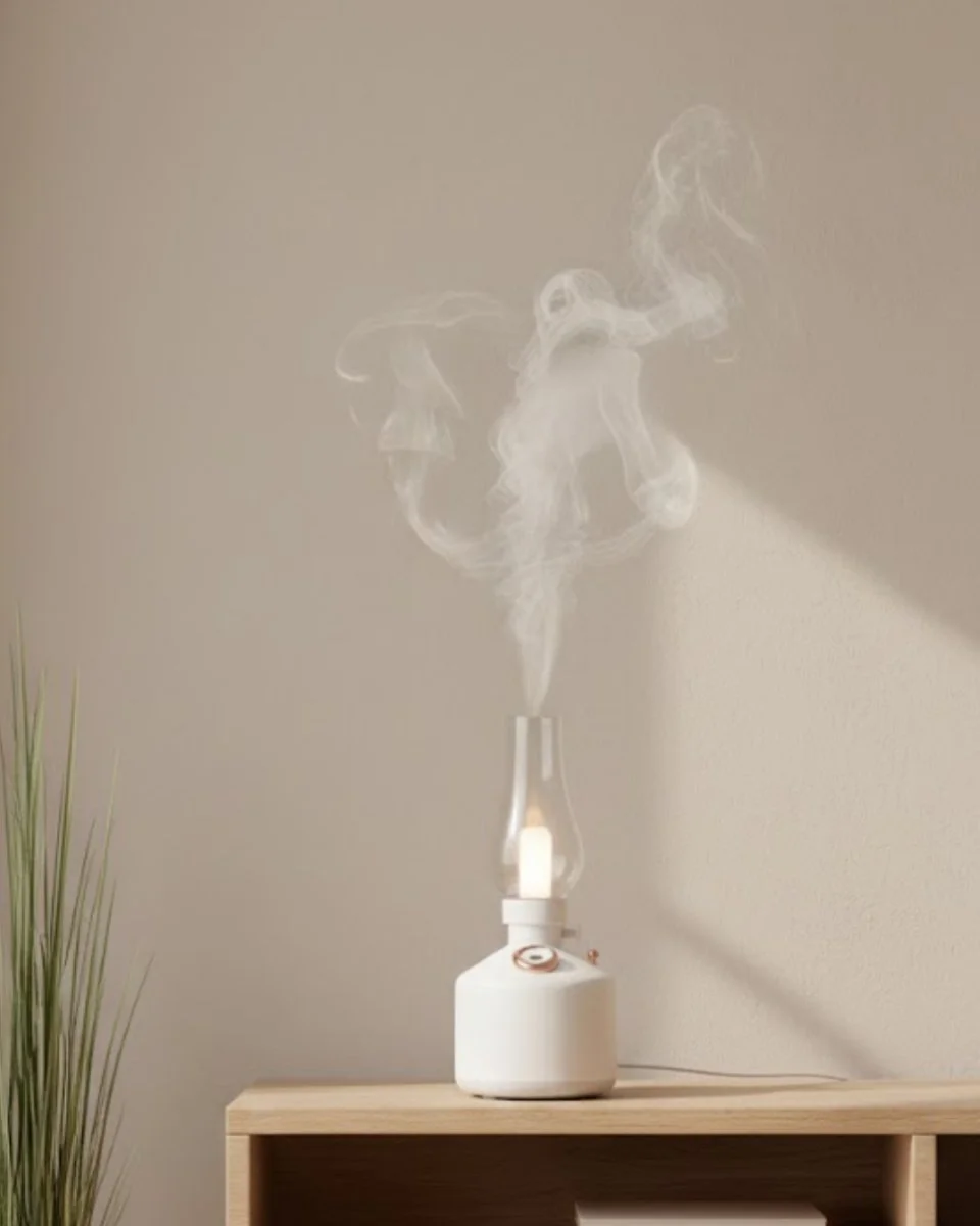 USB Şarjlı Gaz Lambası Modeli Nano Mist Aromaterapi Nemlendirici 280 ml