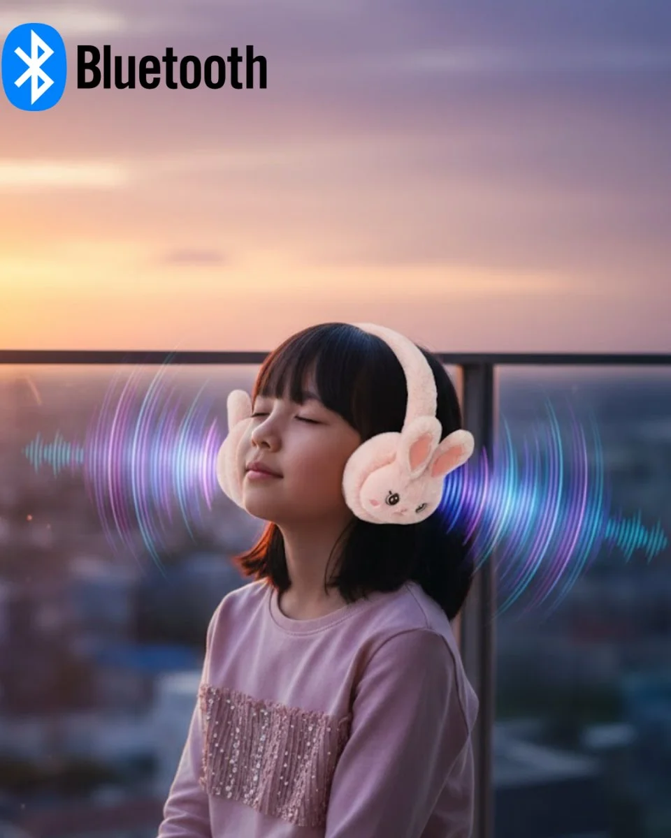 Tavşan Kulaklı Şarjlı Bluetooth Kulaklık Düşük Gecikmeli Kablosuz Ses