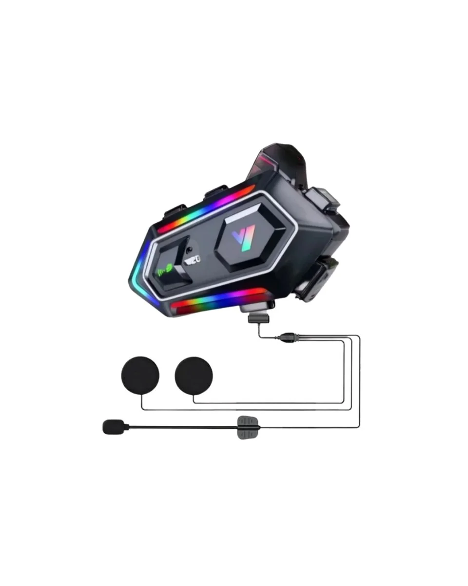 IPX6 Su Geçirmez Intercom 1000m Bağlantı 1000mAh Batarya RGB Işıklı