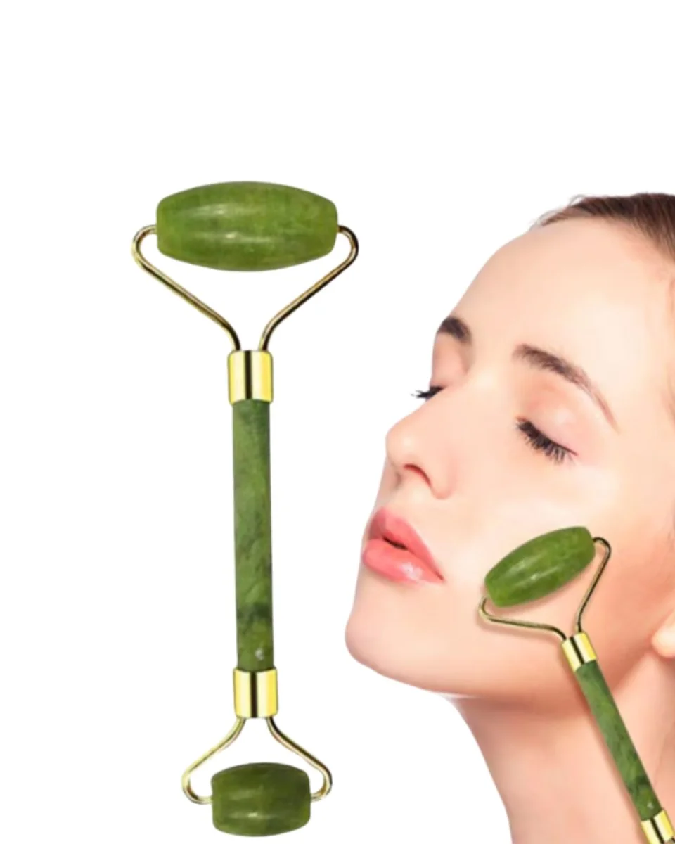 Yeşim Taşı Yüz Bakım Seti Çift Başlıklı Roller ve Gua Sha