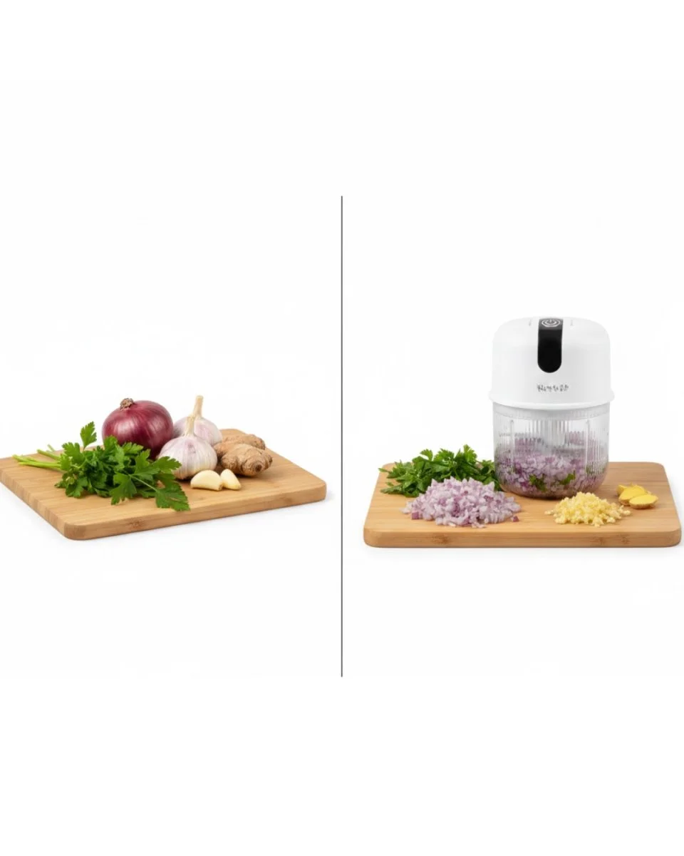 Şarjlı Mini Sarımsak Doğrayıcı USB Şarjlı 250 ml