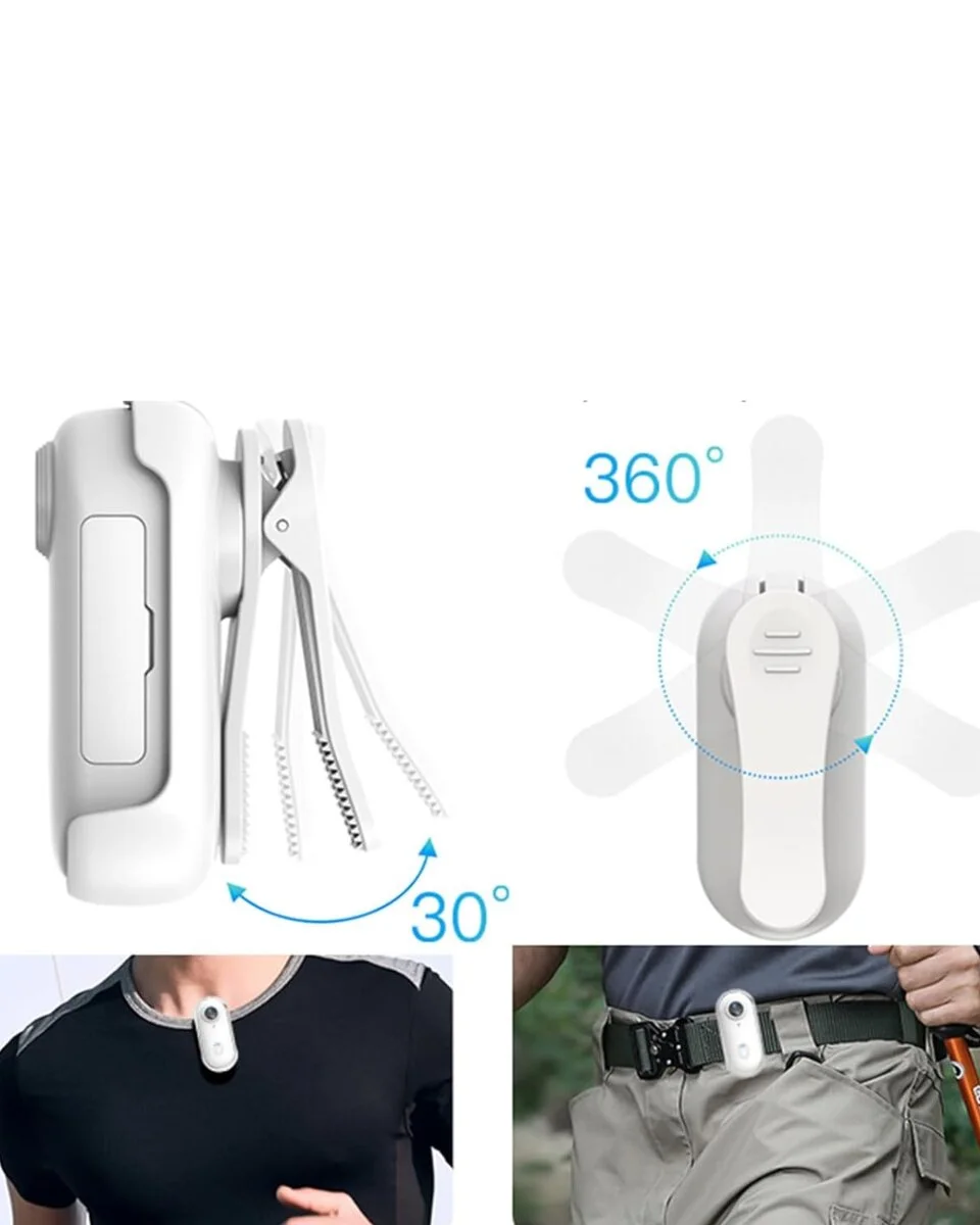 Manyetik Klipsli Mini Aksiyon Kamera 1080P WiFi Bağlantılı Geniş Açılı Lens