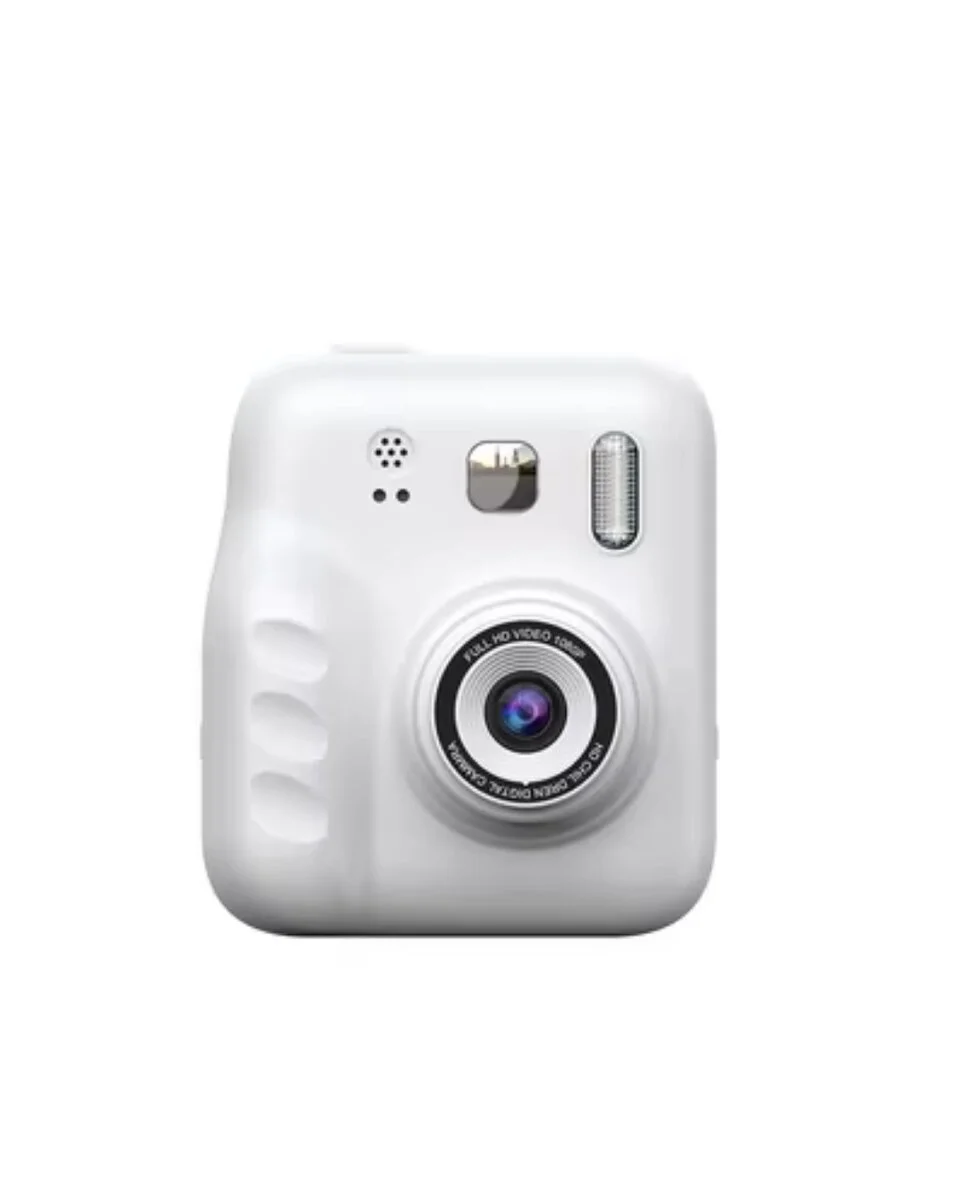 Eğlenceli Baskılı Çocuk Fotoğraf Makinesi Video Çekim 4 Rulo Kağıt 5 Kalem Set