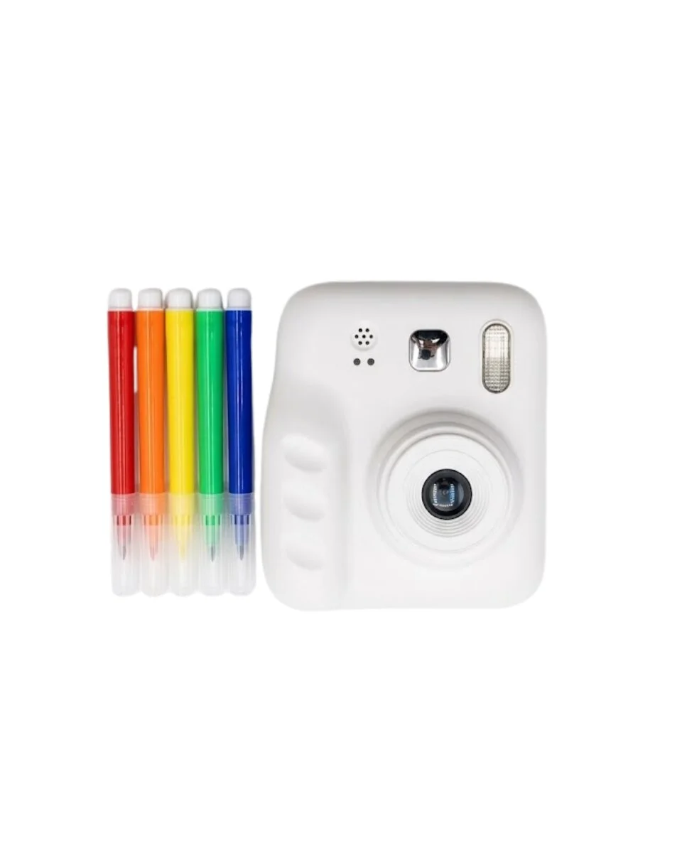 Mini Çocuk Fotoğraf Makinesi Baskı Özellikli Video Çekim 4 Kağıt Rulo Hediyeli