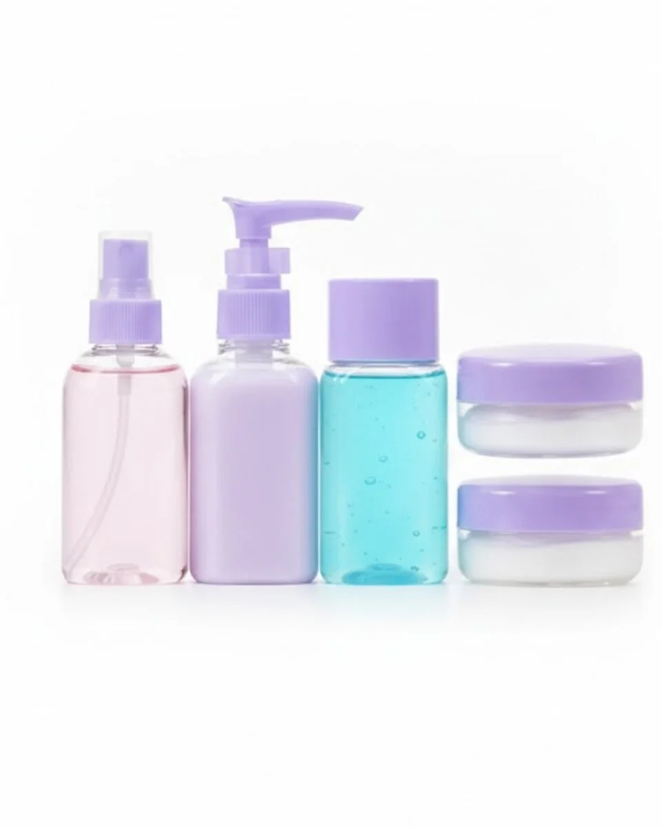 5 Parça Seyahat Banyo Seti 30 ml Şeffaf Taşınabilir Şişe Seti
