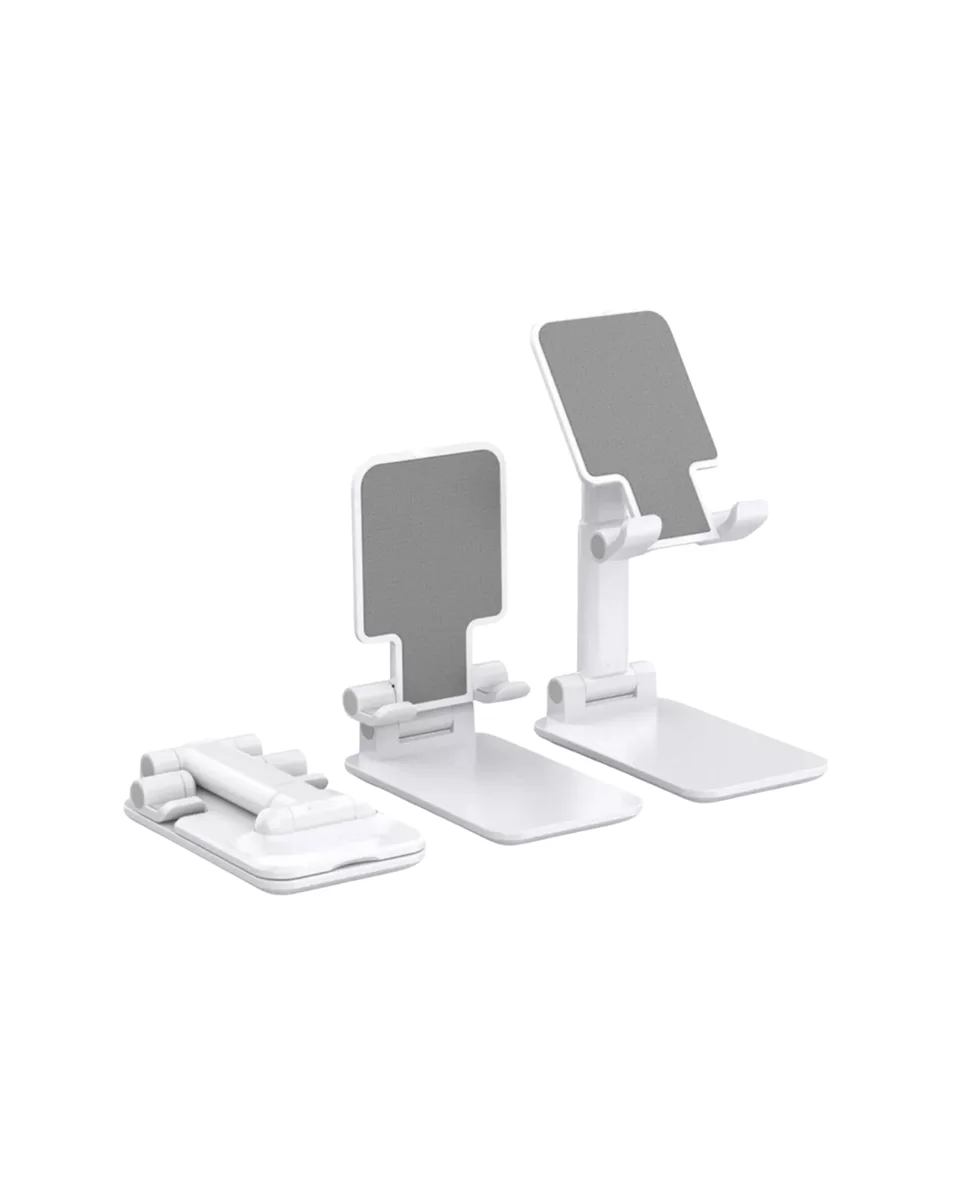 Ayarlanabilir Ergonomik Katlanabilir Masaüstü Telefon Tutucu Beyaz