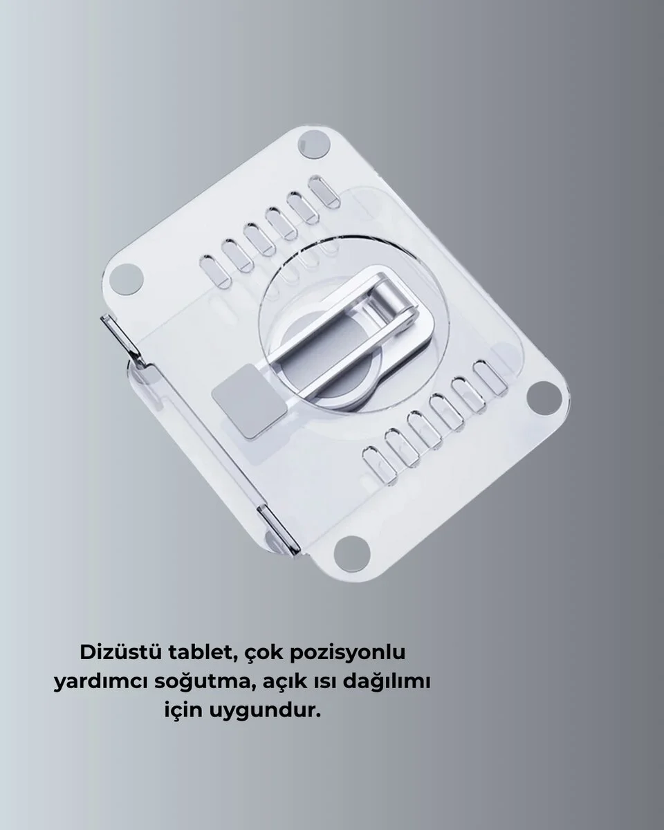 Katlanabilir Tablet Standı Ayarlanabilir Kaymaz Şeffaf Tasarım
