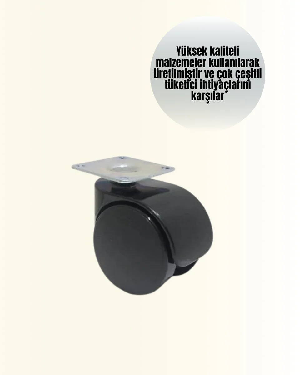 6 cm Kilitsiz Masa Ayağı Tekerleği 4’lü Set Çok Amaçlı
