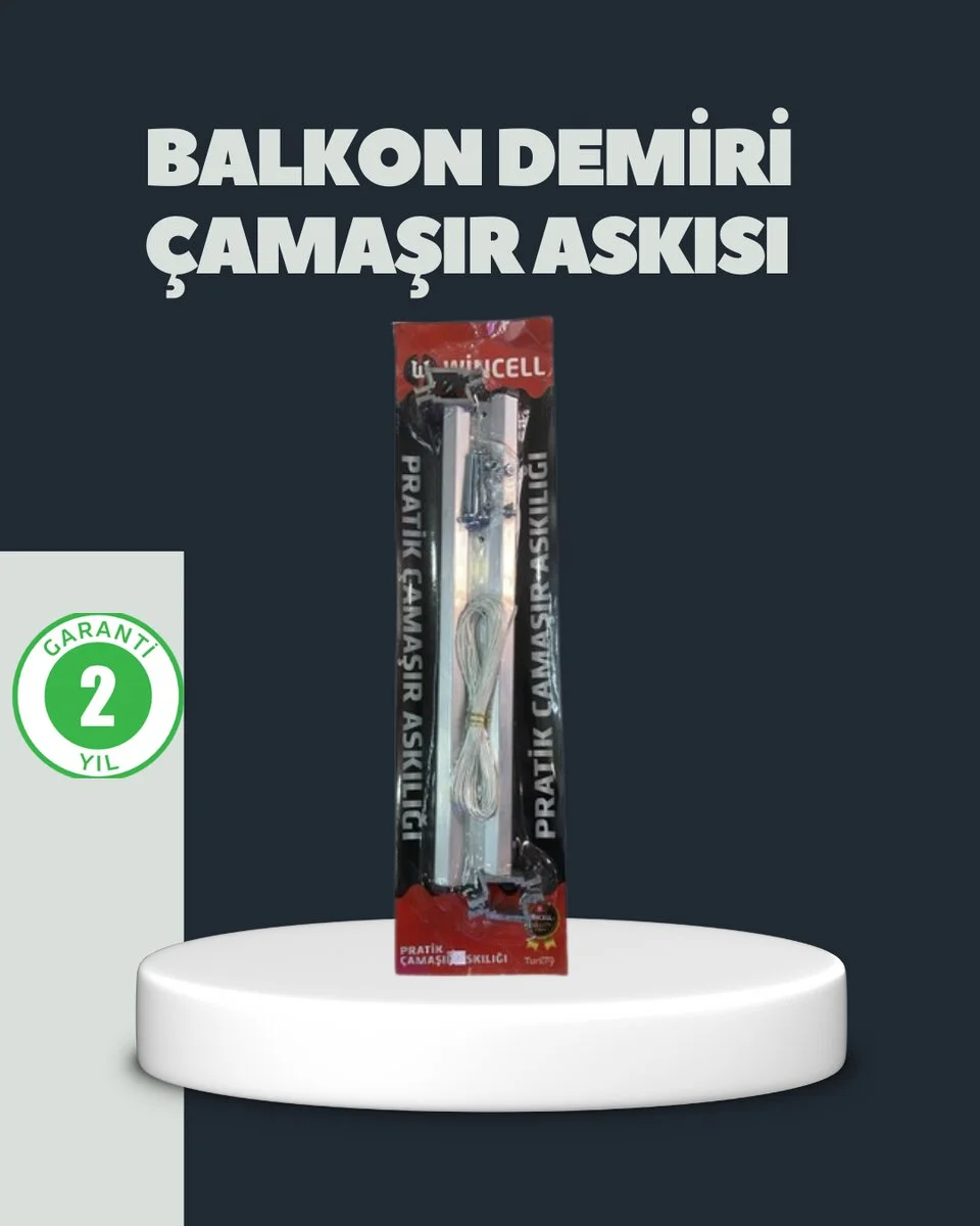Balkon Demiri Çamaşır Askısı Kare Demirlere Uygun Dayanıklı Tasarım