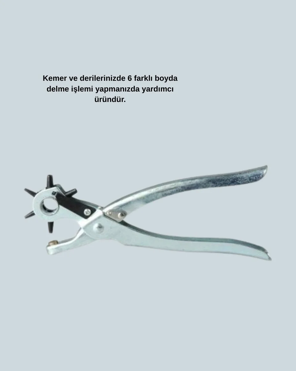 Metal Gövdeli Ayarlanabilir Deri Delme Pensesi 2.5–5 mm Delik Açma Aracı