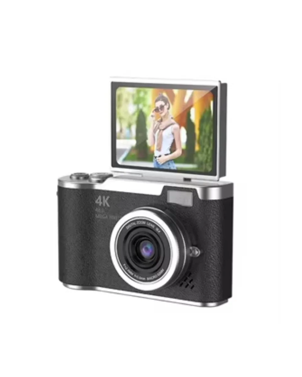 Kompakt 4K Dijital Kamera 48 MP Sensör 8X Zoom Flip Ekran Vlog ve Selfie Uyumlu