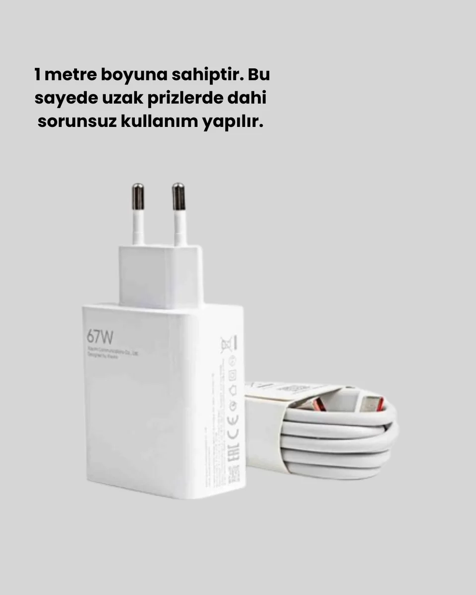 67 Watt Yüksek Güç Şarj Adaptörü Mi 10 Mi 11 Mi 12 Uyumlu