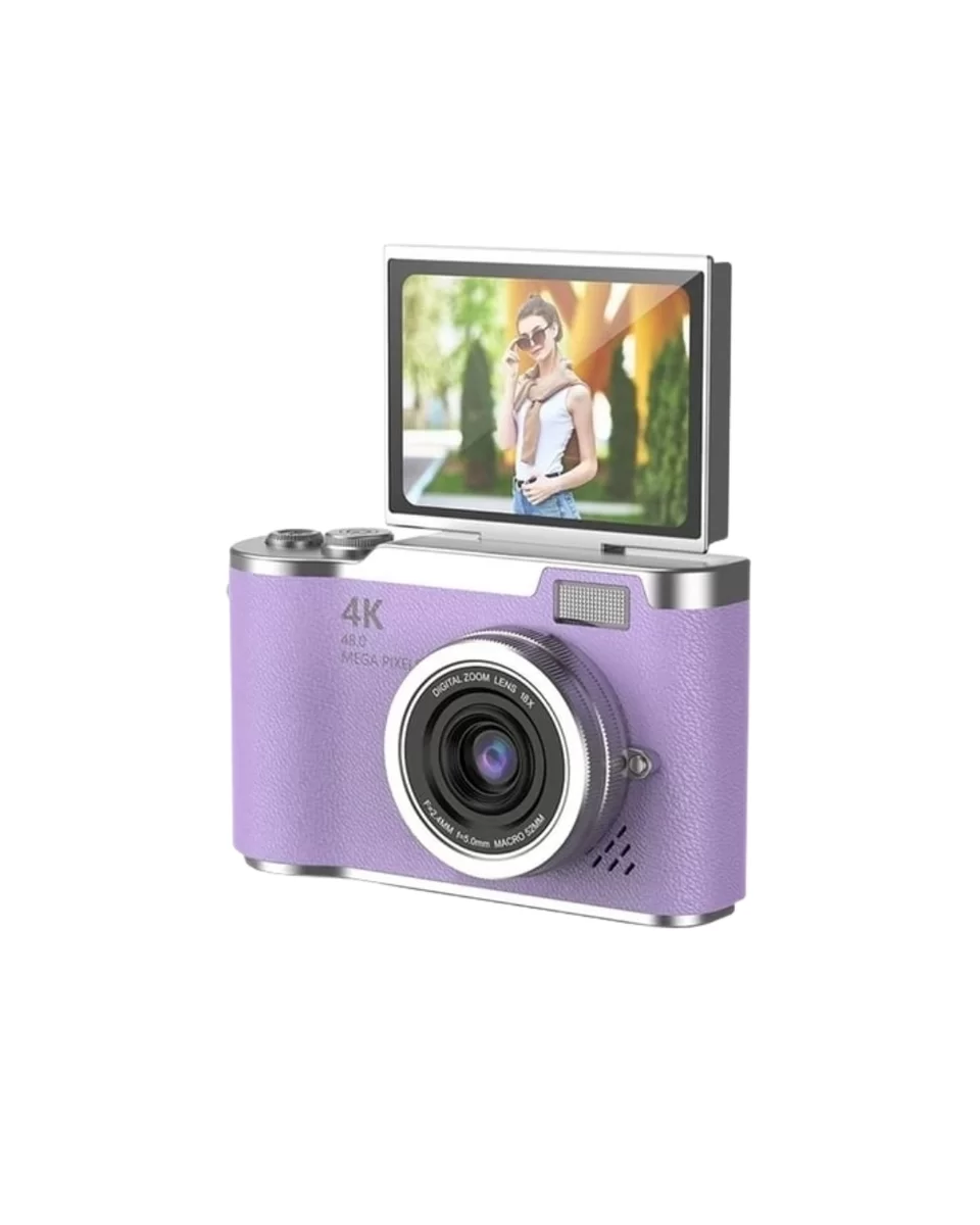 Flip Ekranlı Dijital Kamera 4K Video 48 MP Güzelleştirme Modu