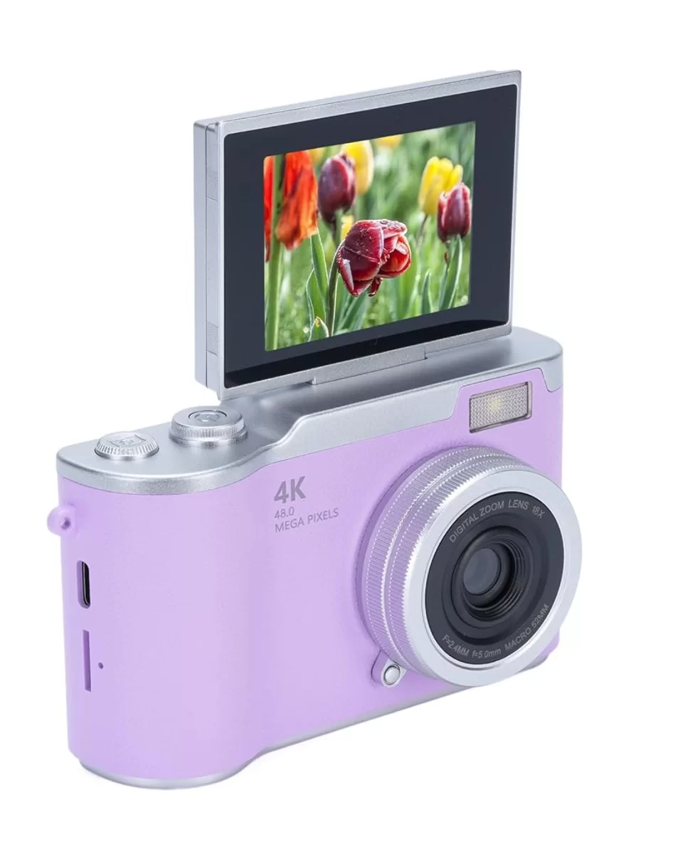 Vlog Kamera 4K Video 48 MP Otomatik Odaklı Flip Ekranlı