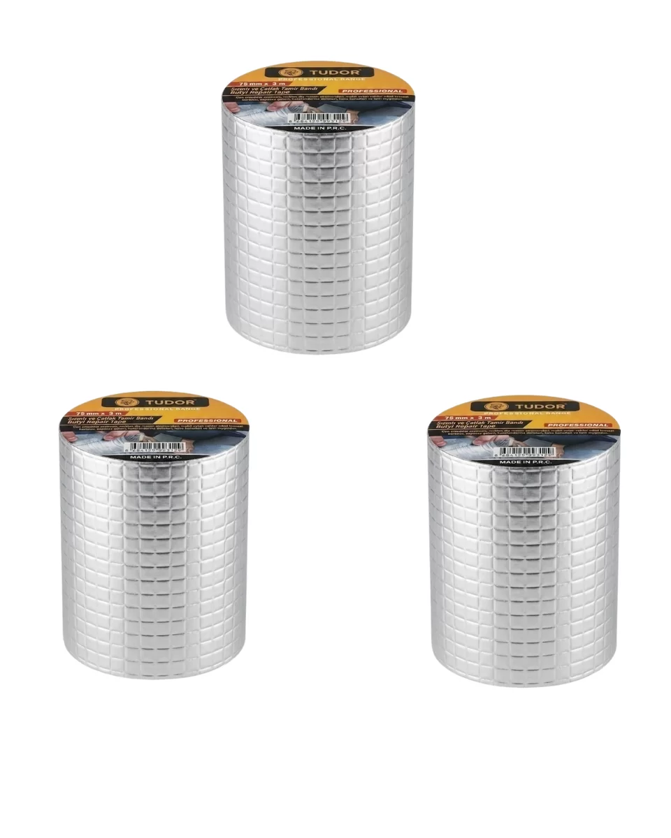 3 Lü Set Alüminyum Yüzeyli Çatı Boru Onarım Sızdırmaz Bant