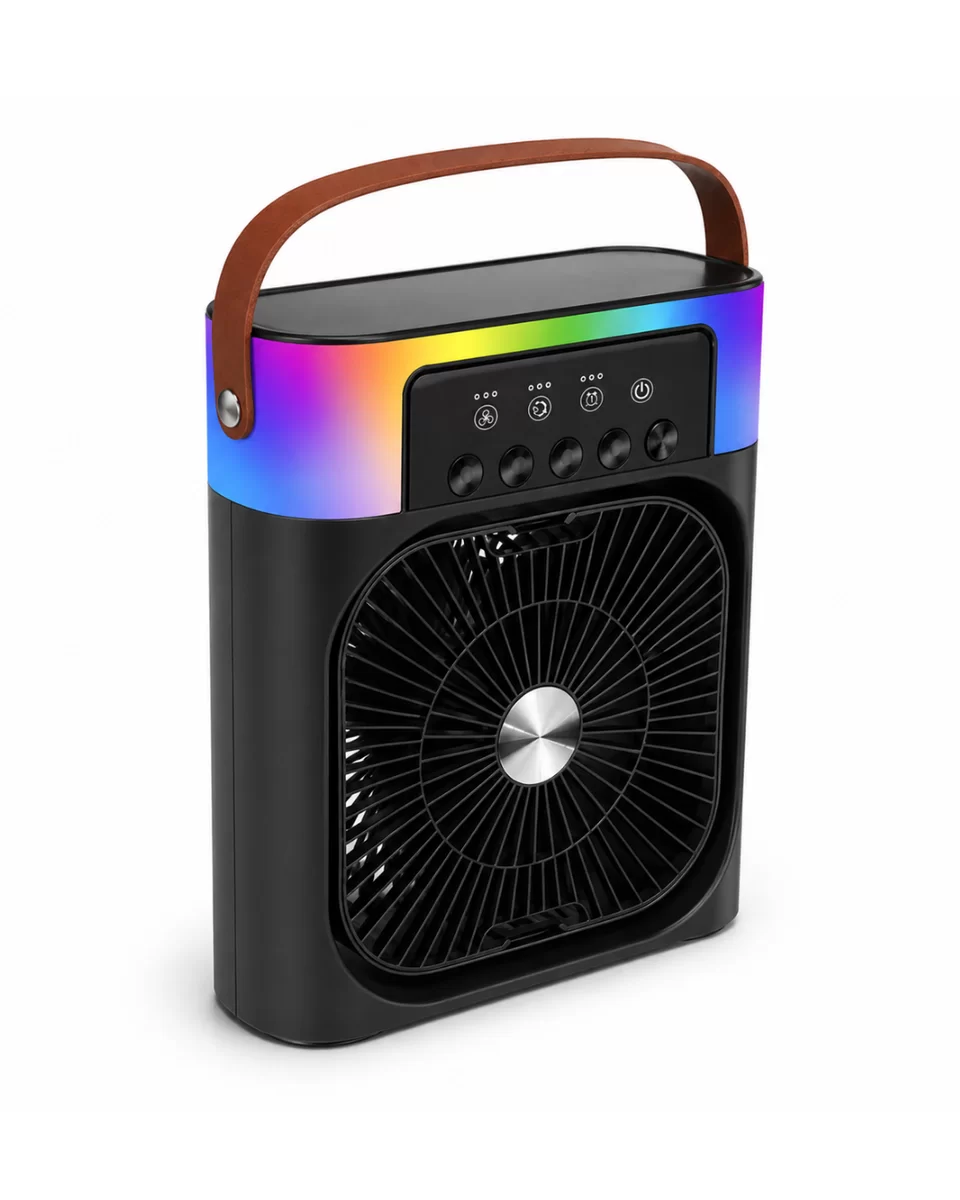 Taşınabilir Mini Klima Nemlendirici Fan RGB Led Aydınlatmalı USB Fan