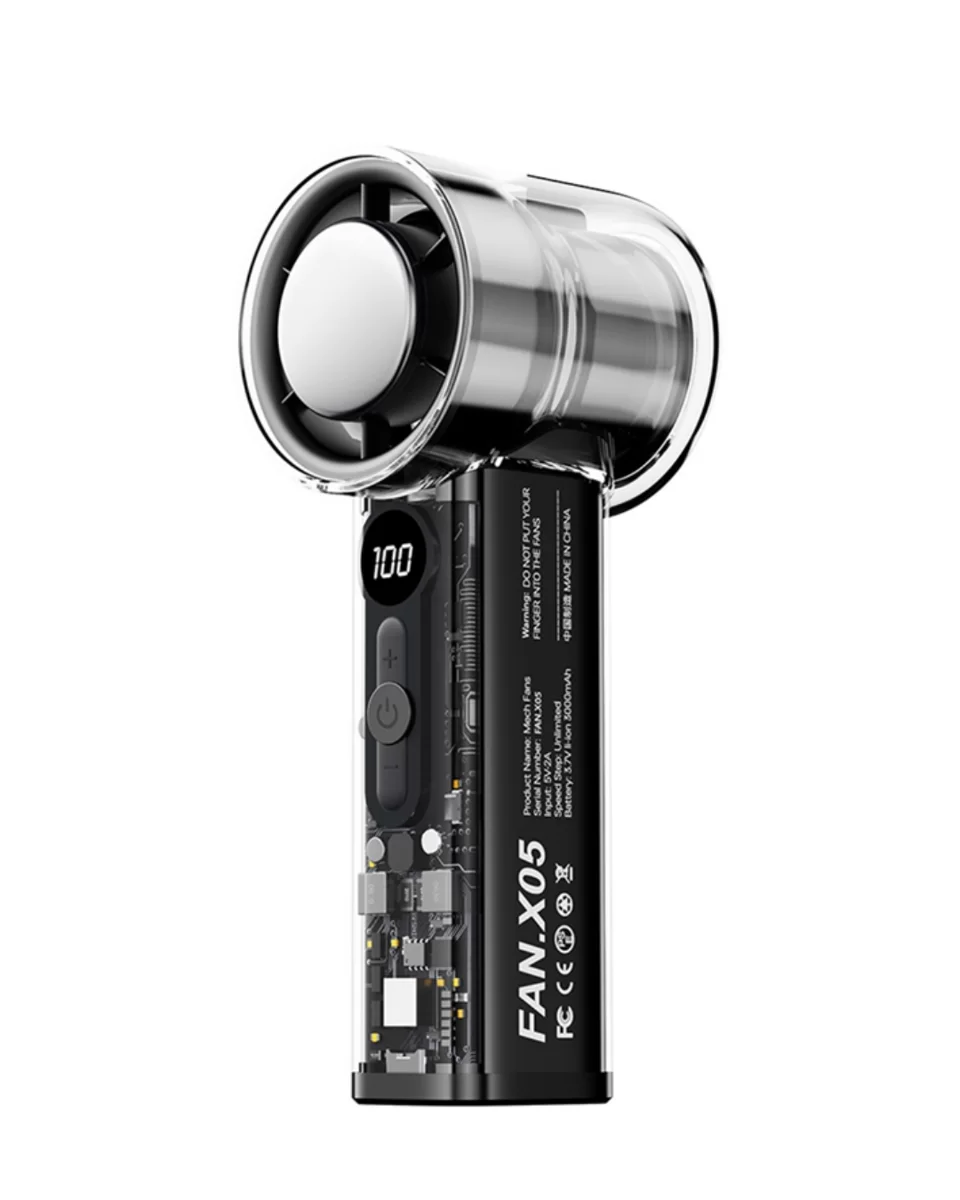 Dijital Ekranlı USB Şarjlı Güçlü Taşınabilir El Fanı