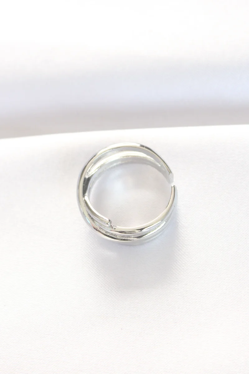 Kalın Silver Renk Ayarlanabilir Yüzük 5886