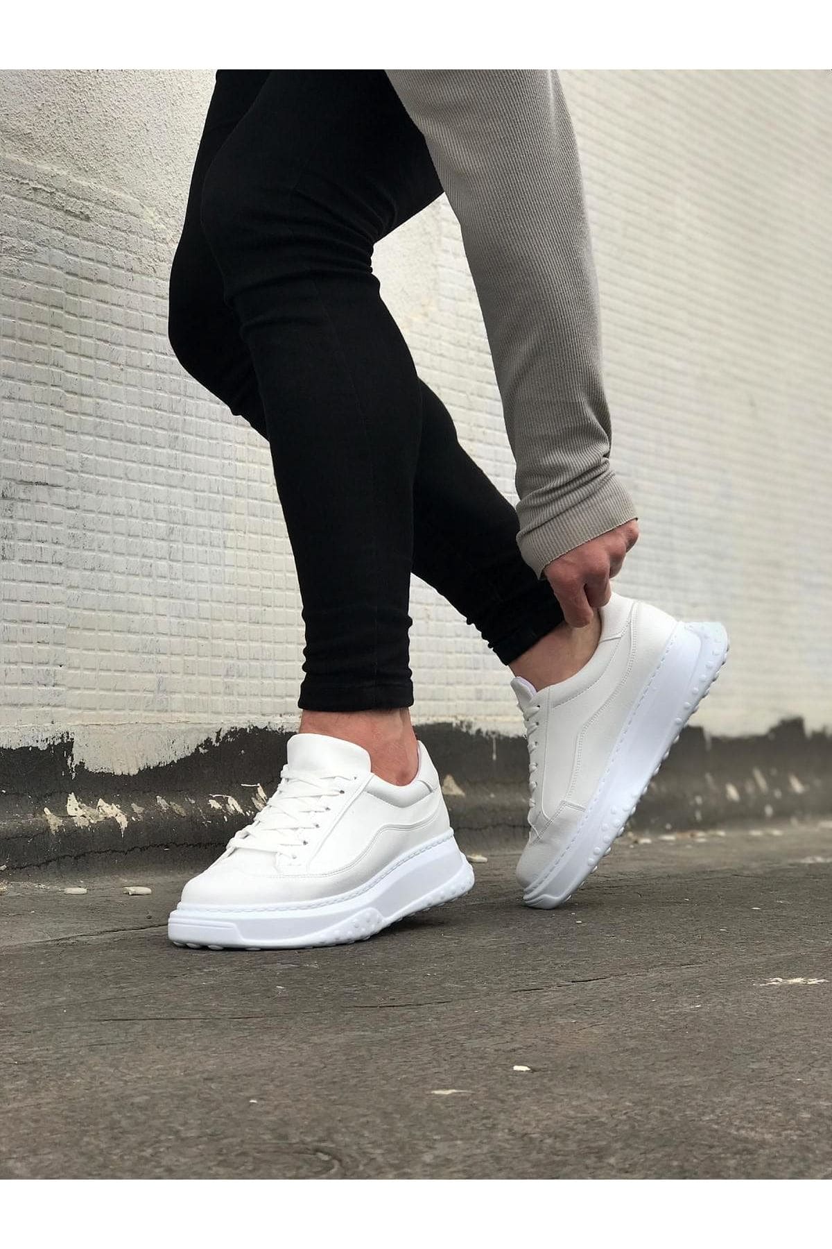 JY507 Alone Bağcıklı Cilt Erkek Günlük Sneaker Ayakkabı CBT Beyaz