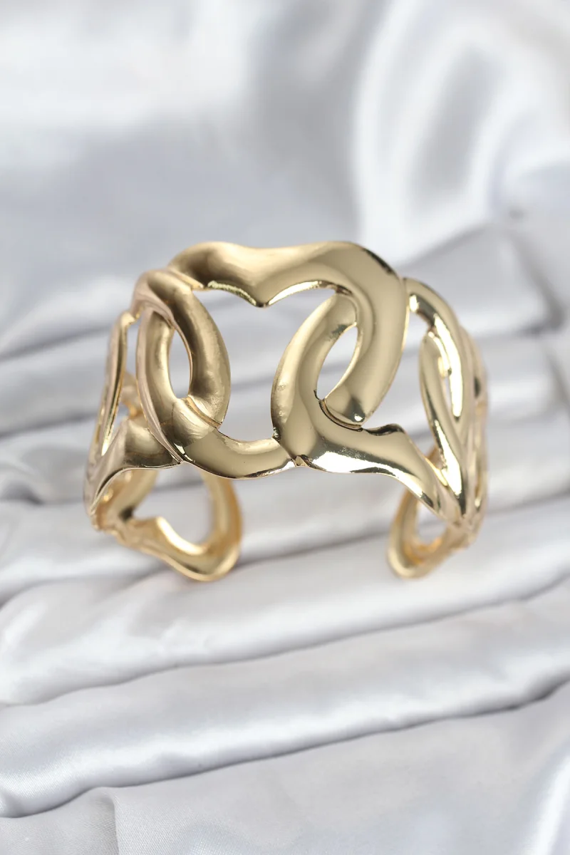 Pirinç Gold Renk Vintage Kadın Bileklik 5886