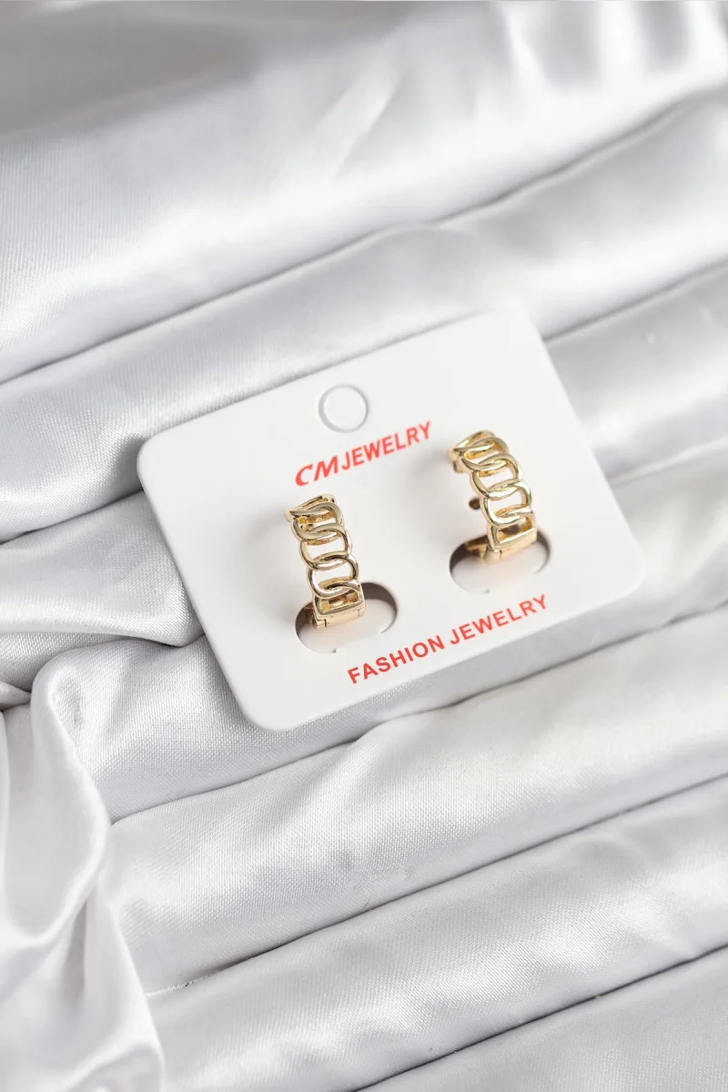 14K Gold Renk Kaplama Samanyolu Model CM Kadın Küpe 5886